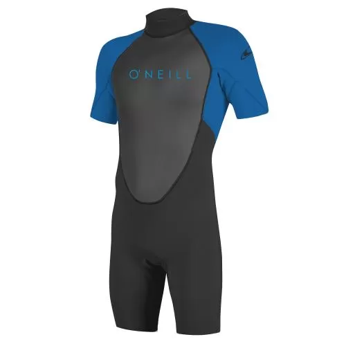 O'Neill Kids Reactor-2 2mm Back Zip S/S Spring Swimsuit - Black/Blue